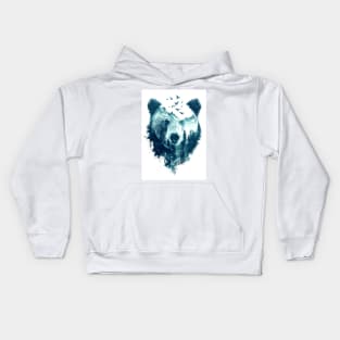 Bear Double Exposure Kids Hoodie